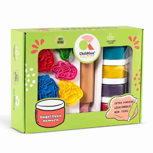 ChildGen Doğal Oyun Hamurları Premium Kutu Set - Unicorn