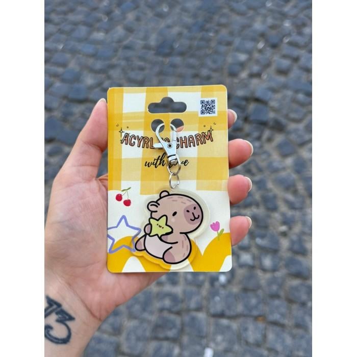 Capybara Yıldız Akrilik Charm