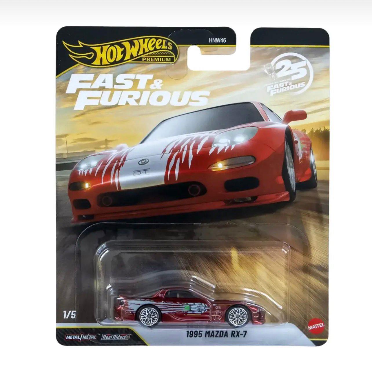 Hotwheels Premium Fast Fruious 25. Yıl Seti Mazda RX 7 Lamborghini Aventador Coupe HNW46-979 P