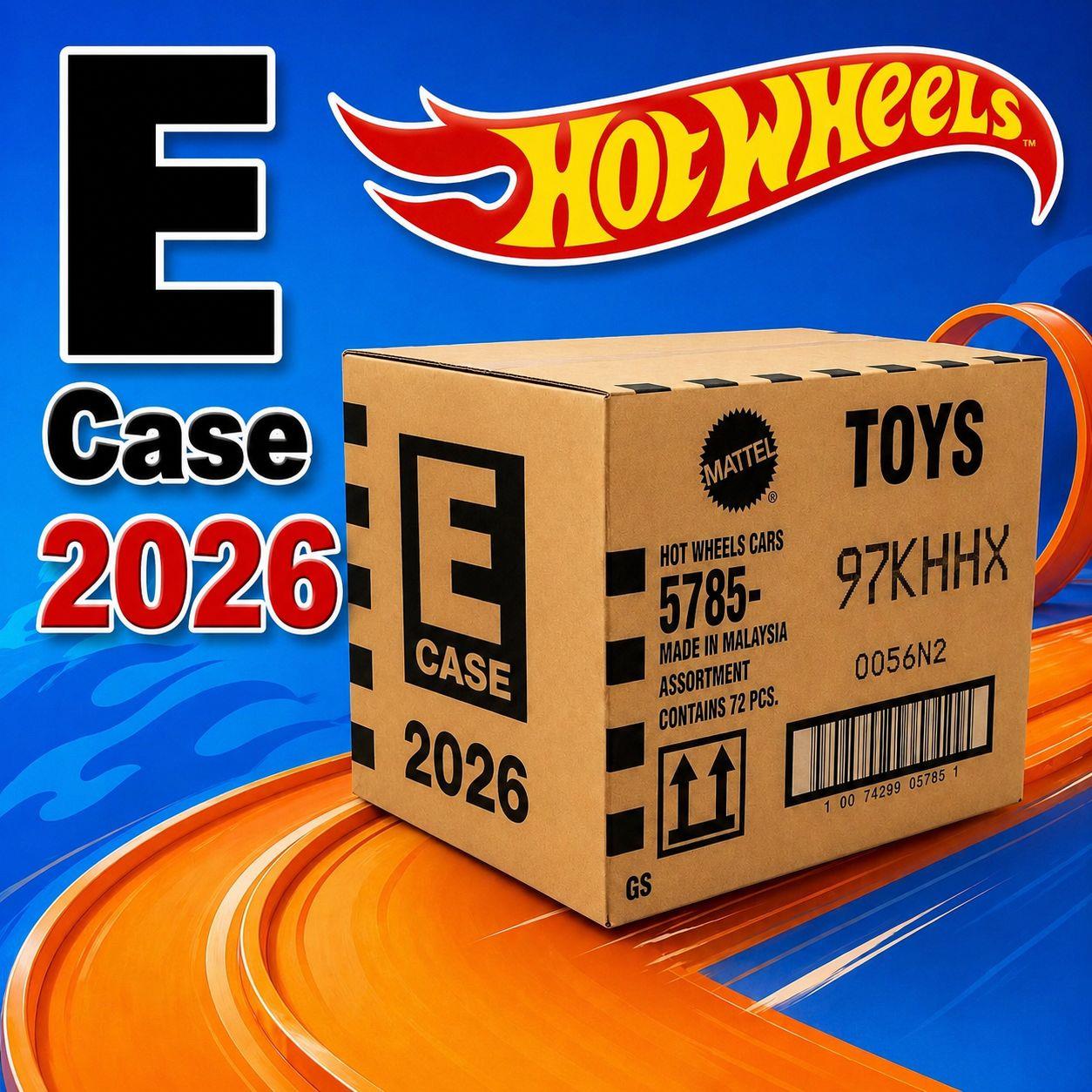 Hotwheels Tekli Arabalar 2026 E Case -72 li Regular Koli