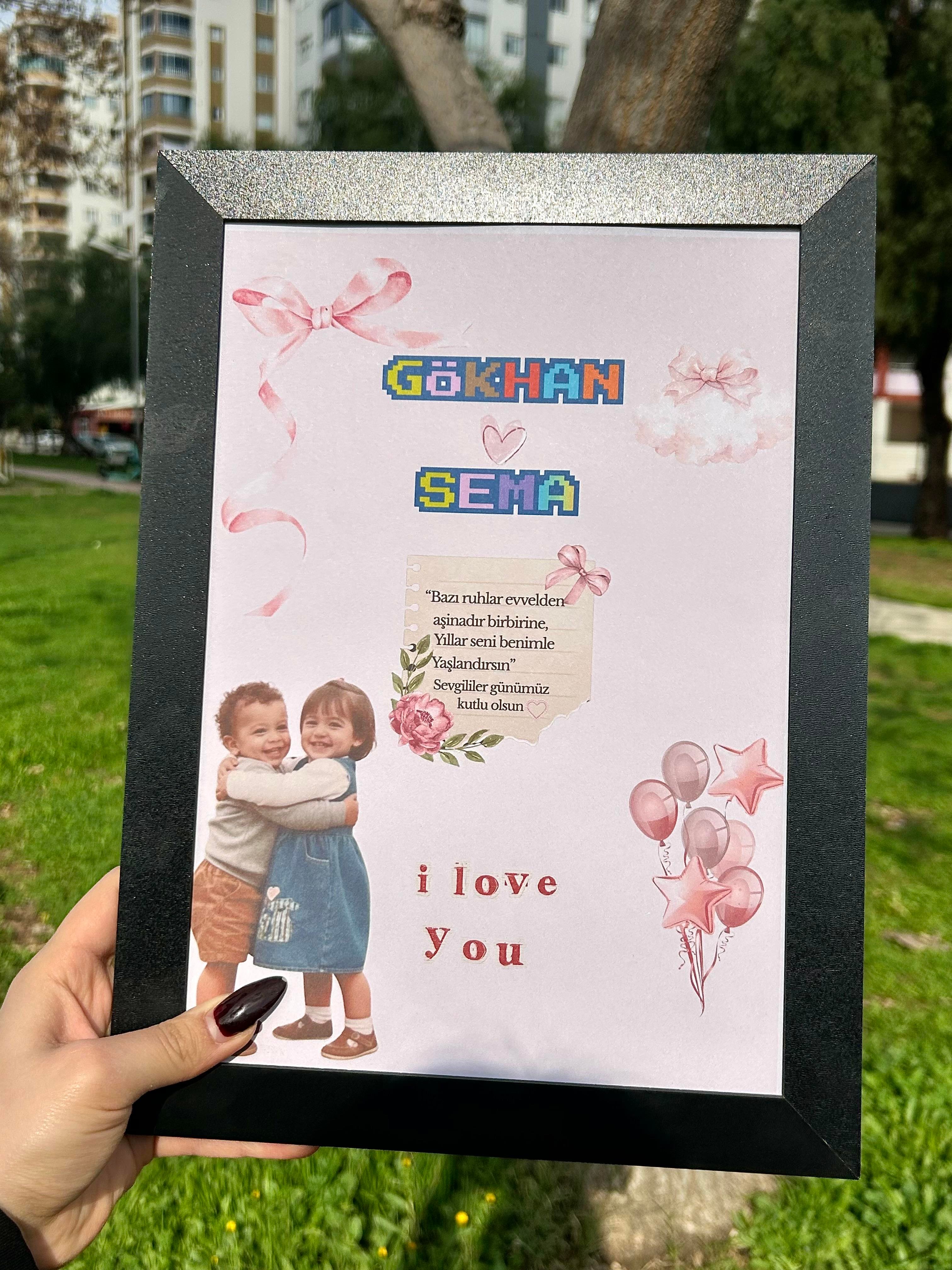 Isimli Kişiye Özel Aşk Hatırası Çerçeve