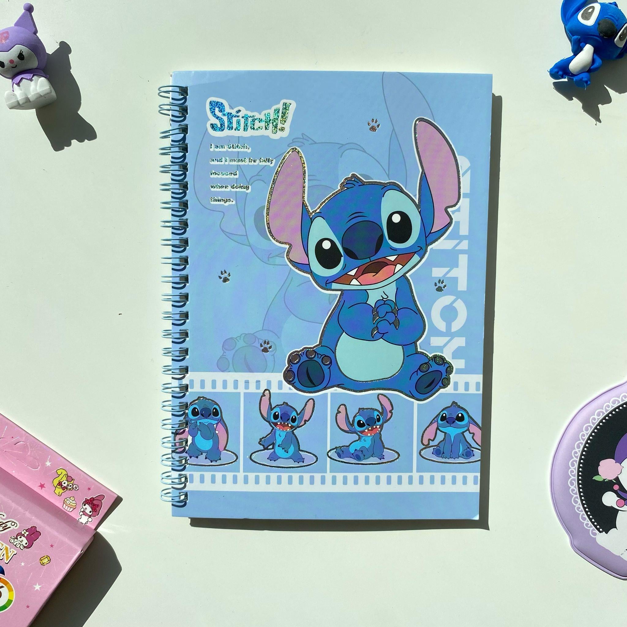 Mavi Stitch Çizgili Not Defteri