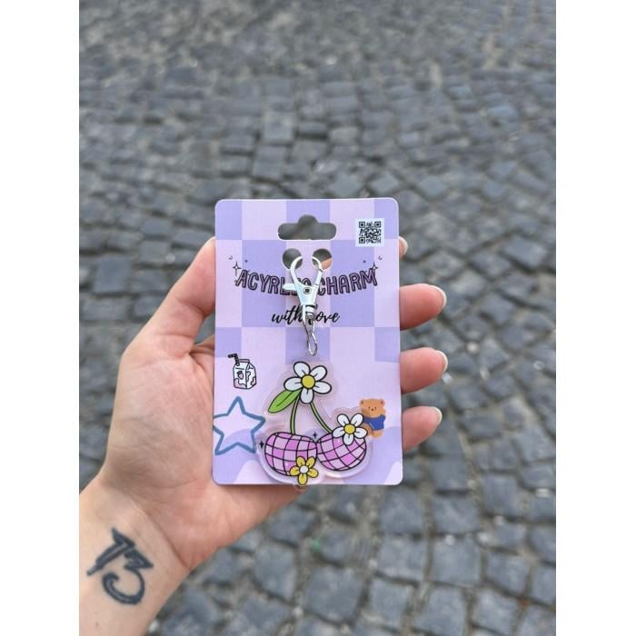 Pink Cherry Akrilik Charm