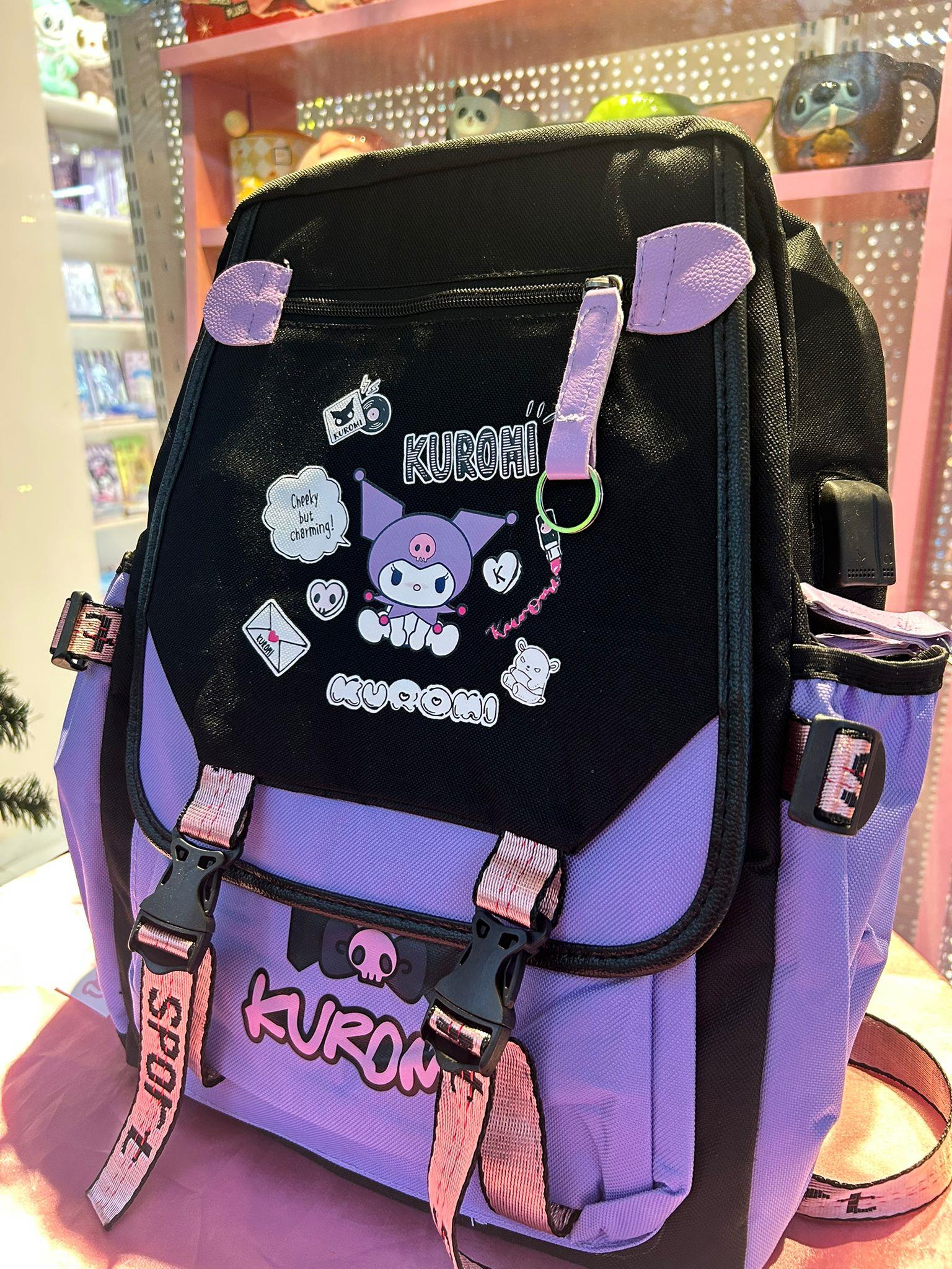 Siyah Mor Kuromi Sırt Çantası