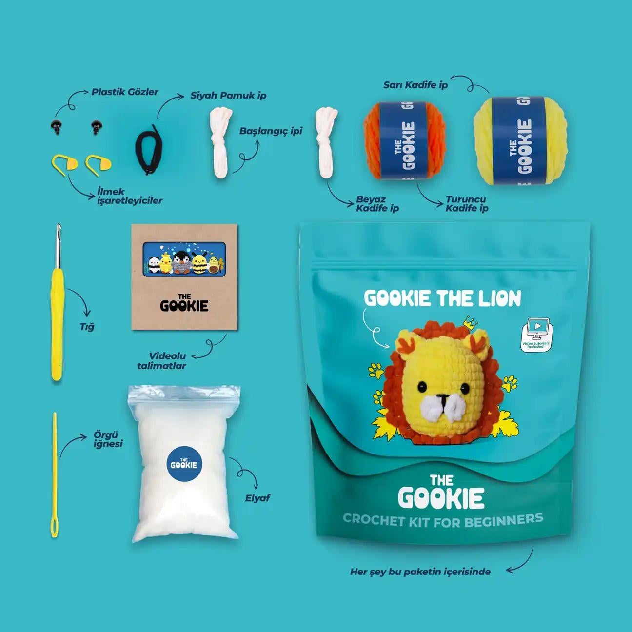 The Gookie Aslan Amigurumi Örgü Seti