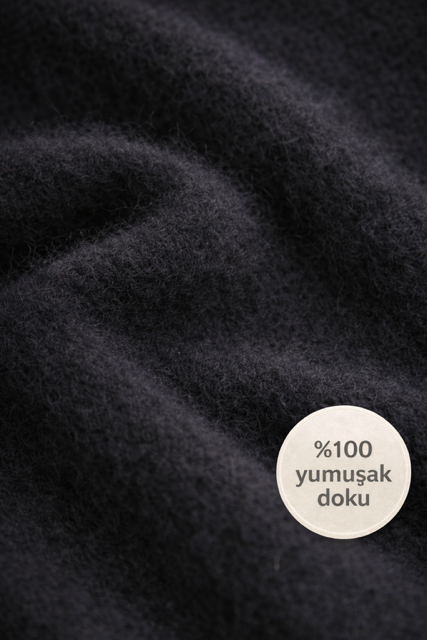 RTD&VLD Kadın Vita-253 Saknur Yumuşak Dokulu Triko Kazak Siyah