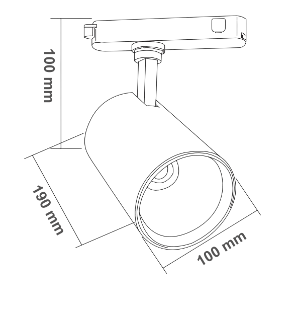 ACK AD30-01901 3000K Günışığı 30W Siyah Kasa Cob Led Ray Spot