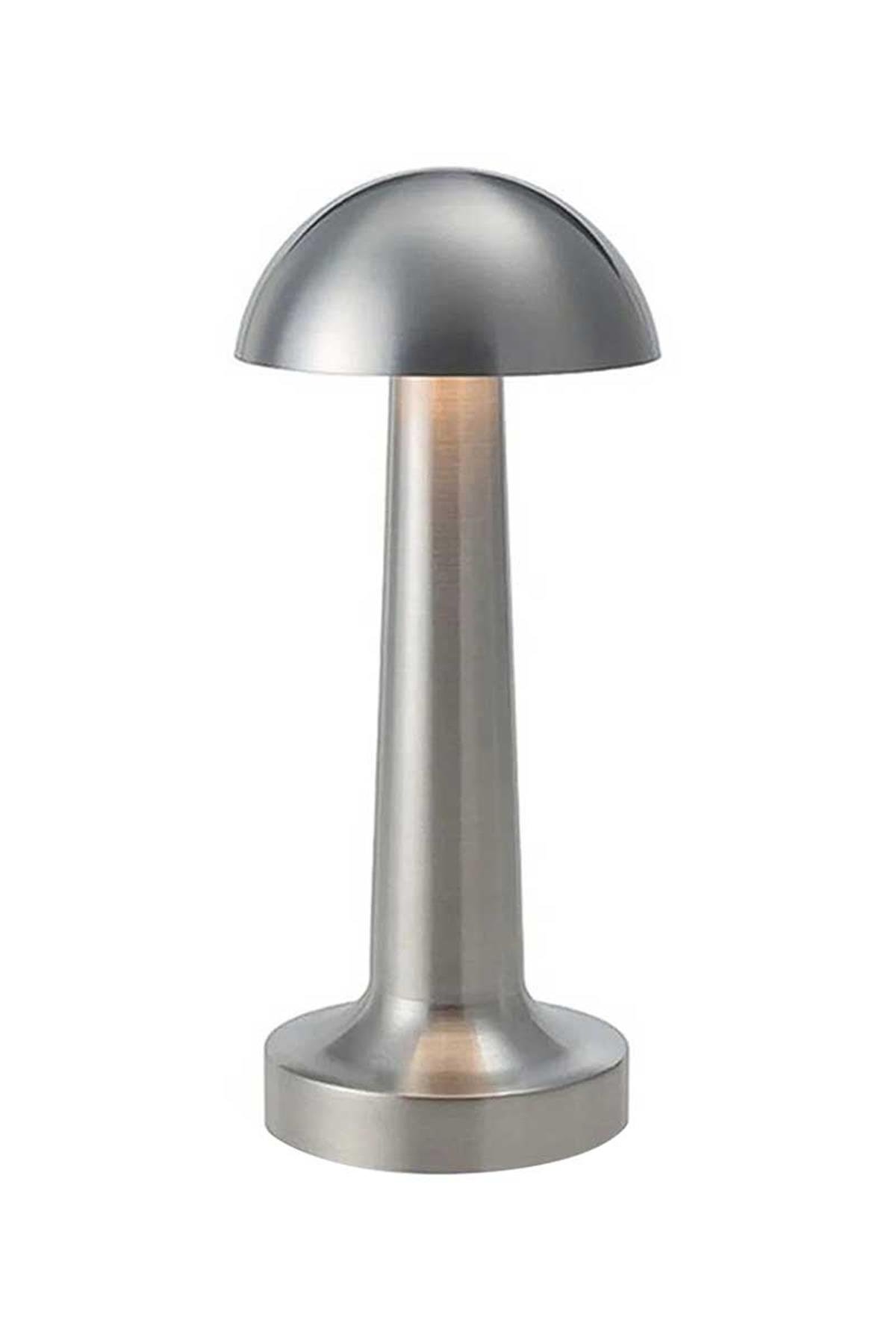 ACK AF11-00295 2W Krom Gövde Led Dokunmatik Dimli Metal Şarjlı Masa Lambası