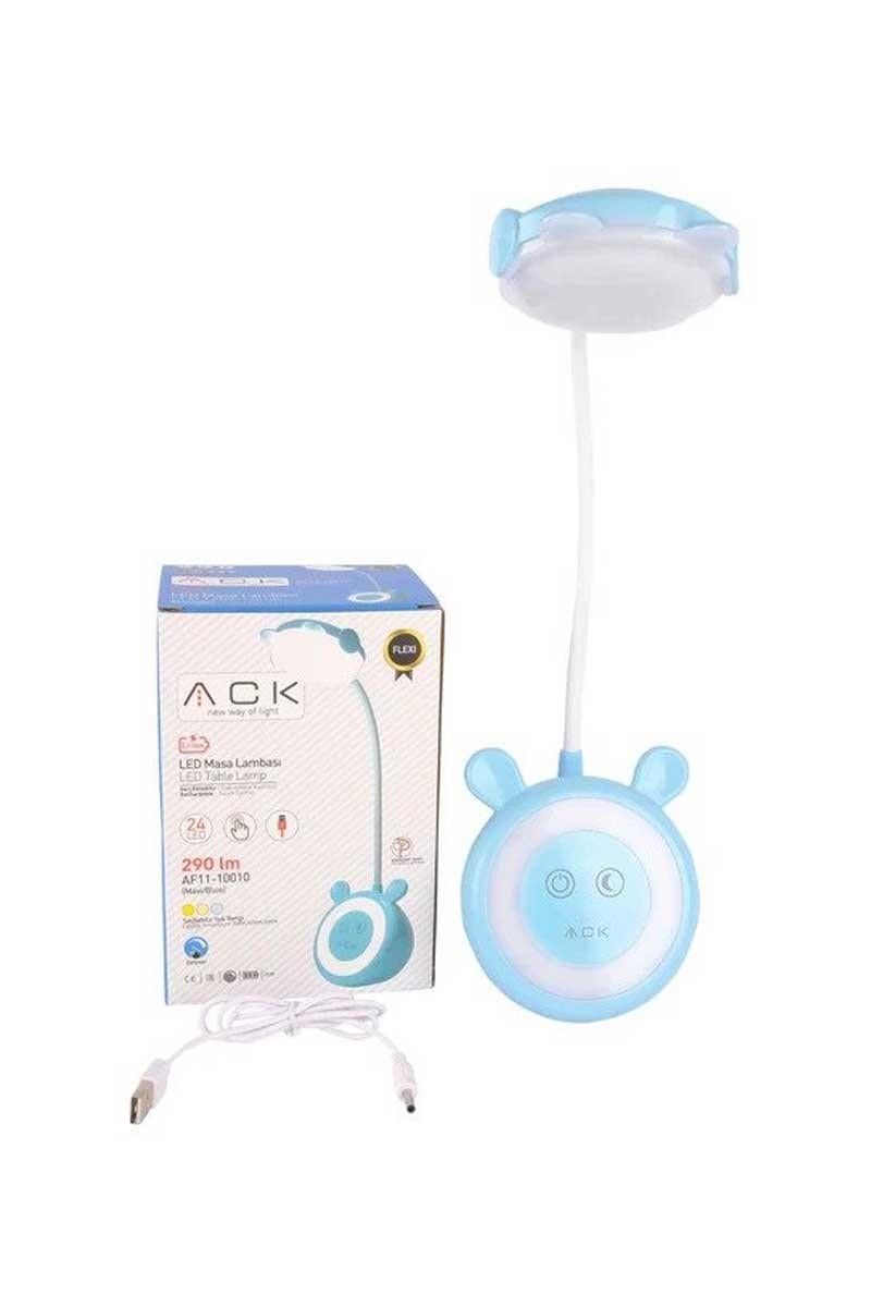 ACK AF11-10010 2 Renkli Mavi Kasa Şarj Edilebilir Masa Lambası