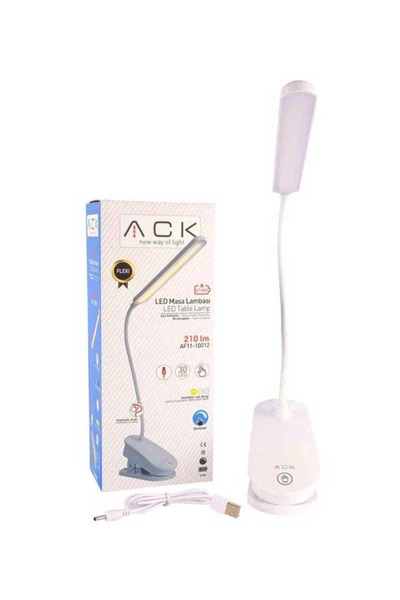 ACK AF11-10012 2.5W 2 RENKLİ DOKUNMATİK ŞARJ EDİLEBİLİR 210LM MASA LAMBASI