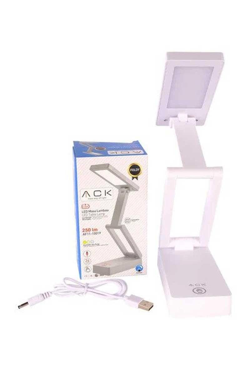 ACK AF11-10019 3W 2 RENKLİ DOKUNMATİK ŞARJ EDİLEBİLİR 250LM MASA LAMBASI