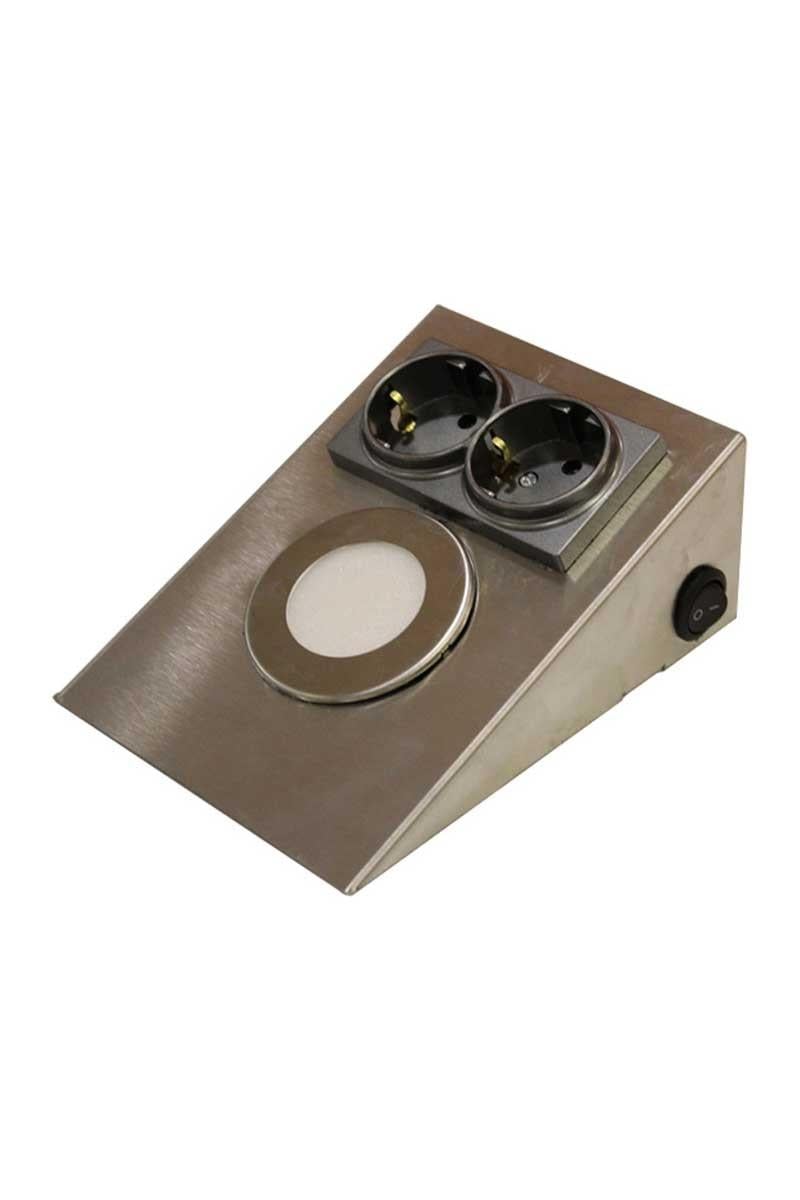 ACK AH11-00204 2.5W 3000K GÜNIŞIĞI KROM KASA LEDLİ PRİZLİ TEZGAH ALTI ARMATÜR