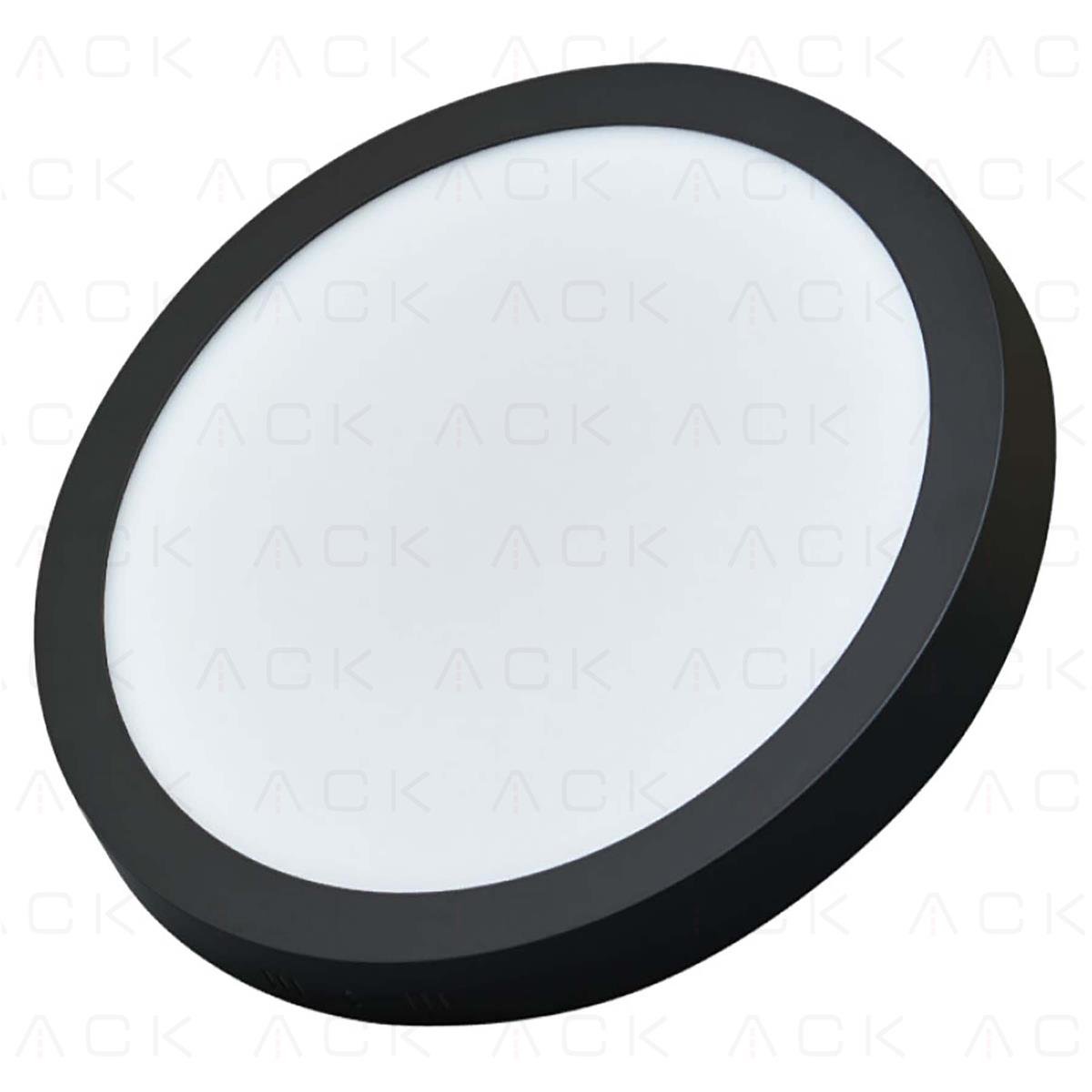 ACK AP03-01801 3000K GÜNIŞIĞI 18W SİYAH KASA SIVA ÜSTÜ YUVARLAK LED PANEL