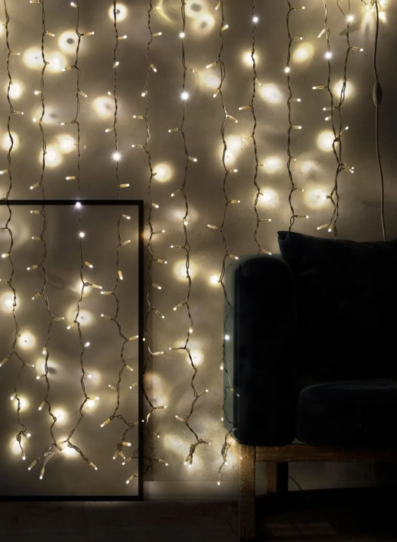 ACK AS90-00300 2x2m 220V 3000K Günışığı Flaşlı 400 Ledli Işıklı Perde