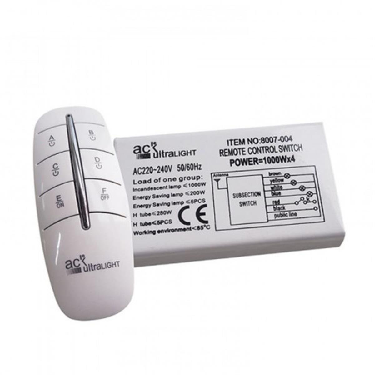 ACK AY30-00140 4'Lü 220V Avıze Kumandası