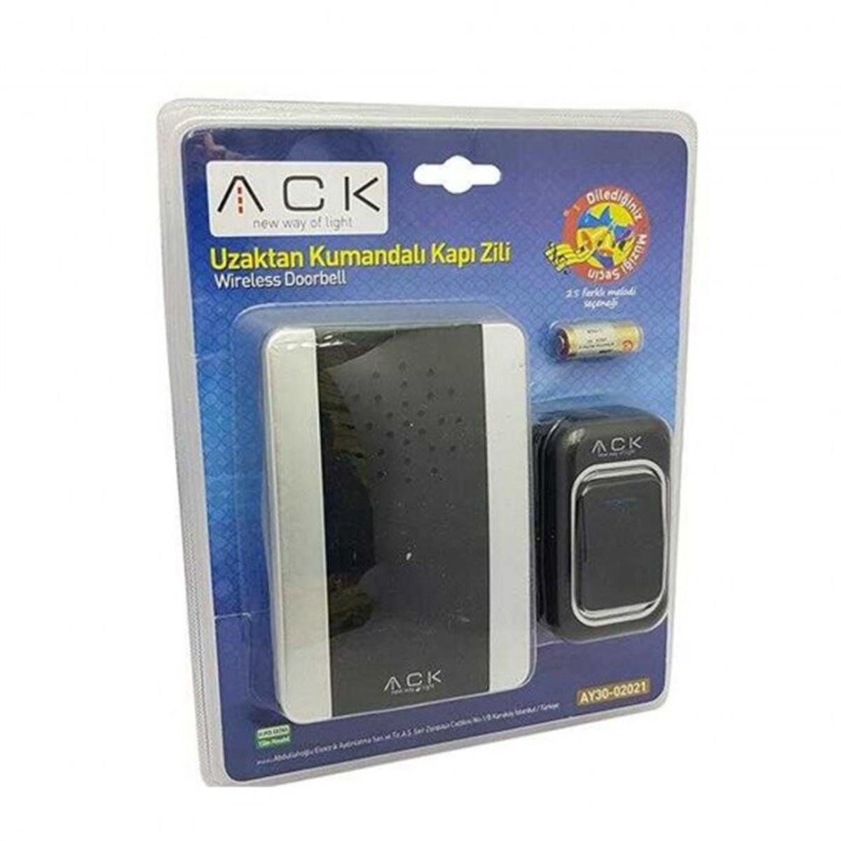 ACK AY30-02021 32 Melodili Uzaktan Kumandalı Kapı Zili