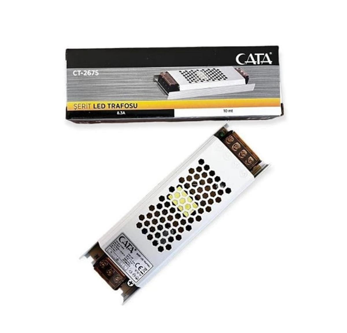 CATA CT-2675 12,5 AMPER ŞERİT LED TRAFOSU (150W) (SÜPER SLİM FANSIZ)
