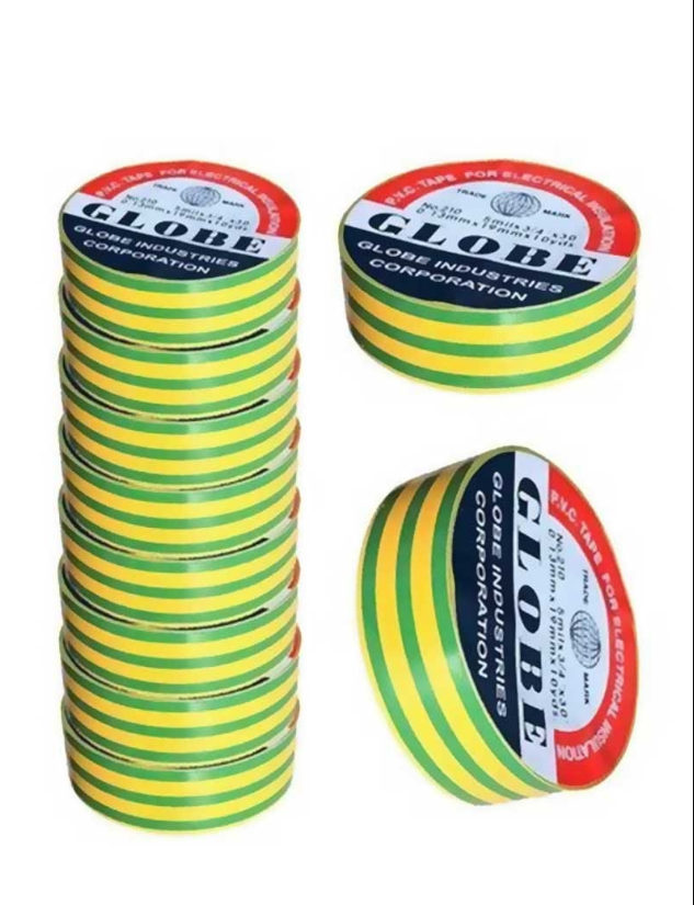 GLOBE 10'LU SARI-YEŞİL İZOLE ELEKTRİK BANDI
