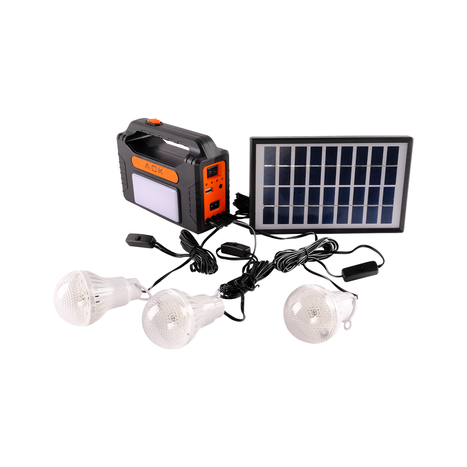 Güneş Panelli Işıldak 1W 1-2 Mikro Usb+C Tipi Kablolu