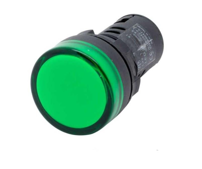 MUTLUSAN 22MM SİNYAL ARMATÜRÜ 220V LEDLİ YEŞİL 010 090 010004