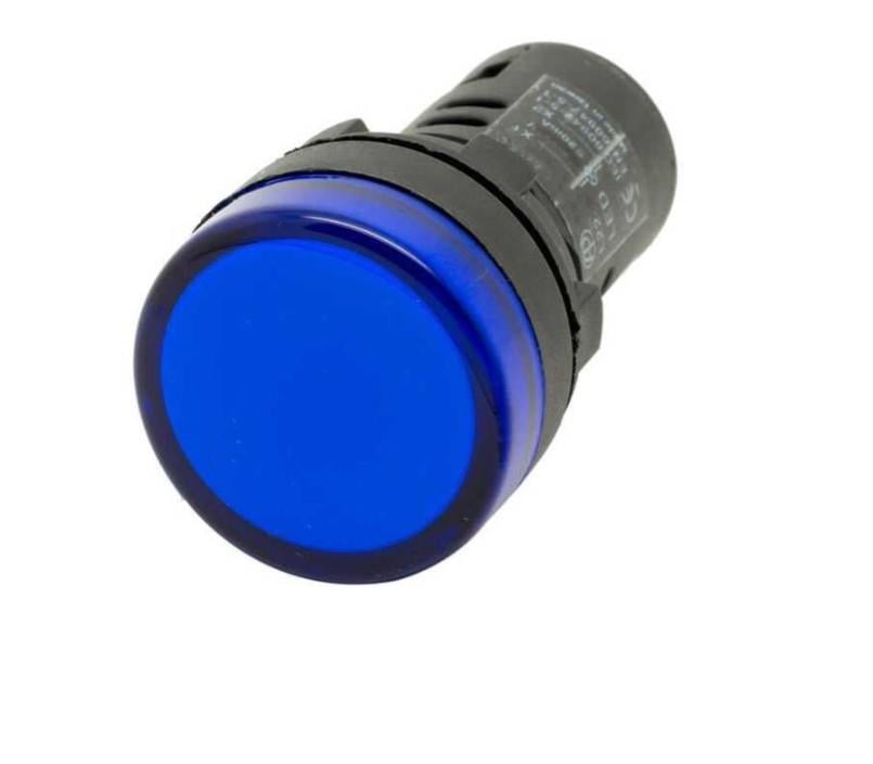 MUTLUSAN 22MM SİNYAL ARMATÜRÜ 220V LEDLİ MAVİ 010 090 010004