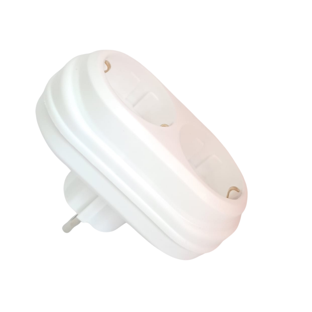 MUTLUSAN Beyaz 2li Topraklı Fiş-Priz Düz Tip 001 170 033006 00 00