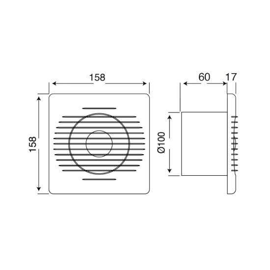 MUTLUSAN ME-FAN 100 BANYO TUVALET ASPİRATÖR 001 211 000100 00 00