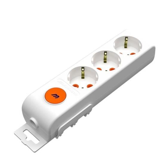 MUTLUSAN Rİ-TECH ÜÇLÜ ANAHTARLI TOPRAKLI GRUP PRİZ ÇOCUK KORUMALI KLEMENSLİ 001 175 320001 00 00