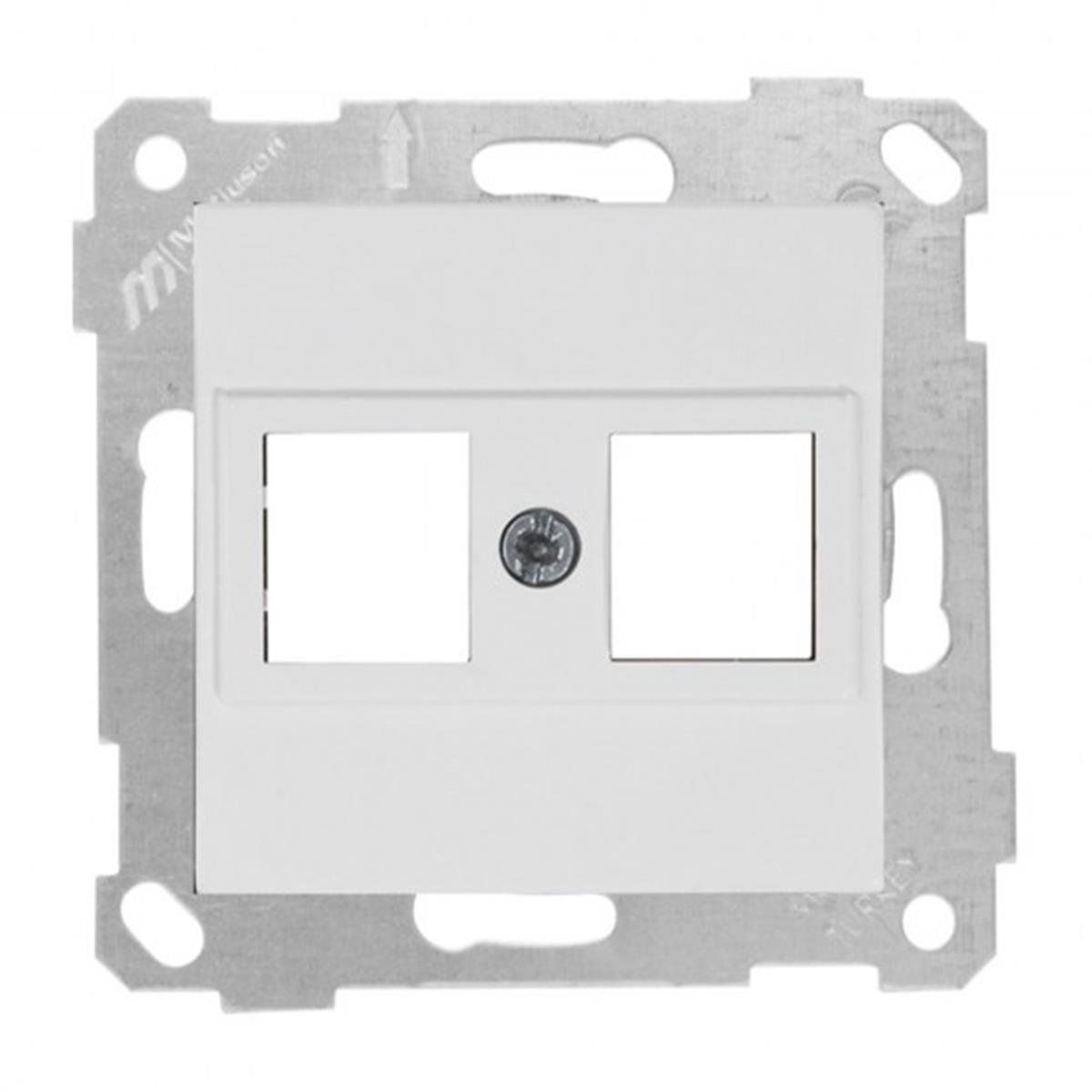 MUTLUSAN RİTA BEYAZ MEKANİZMA + TUŞ DATA PRİZİ 2XRJ45 (KONNEKTÖRSÜZ) 2200 137 0101