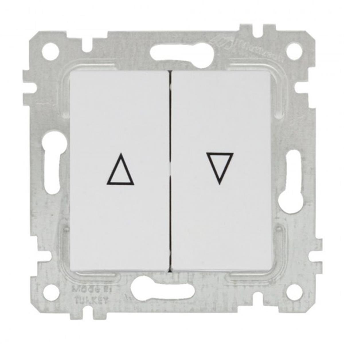 MUTLUSAN RİTA BEYAZ MEKANİZMA + TUŞ JALUZİ ANAHTARI (VİDALI)