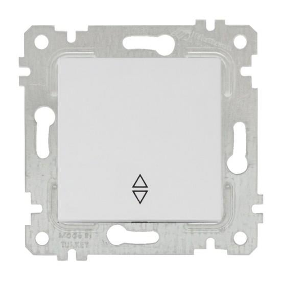 MUTLUSAN RİTA BEYAZ MEKANİZMA + TUŞ VAVİEN (İKİ YOLLU ANAHTAR) ( VİDALI) 2200 403 0201