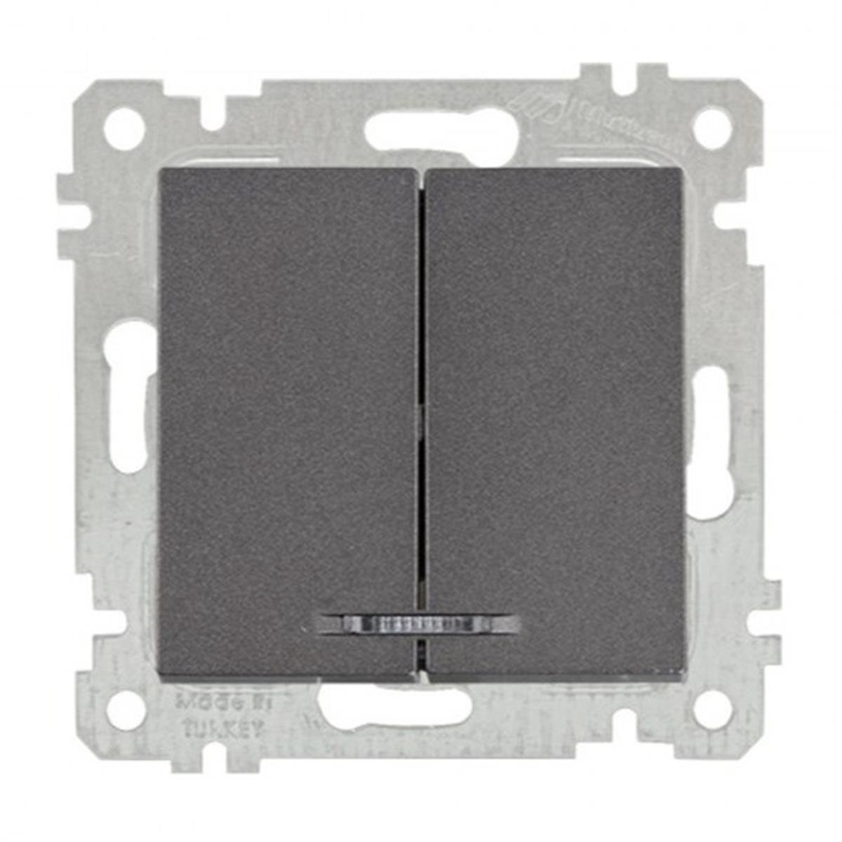 MUTLUSAN RİTA FÜME MEKANİZMA + TUŞ IŞIKLI KOMÜTATÖR (VİDALI) 2200 426 0295