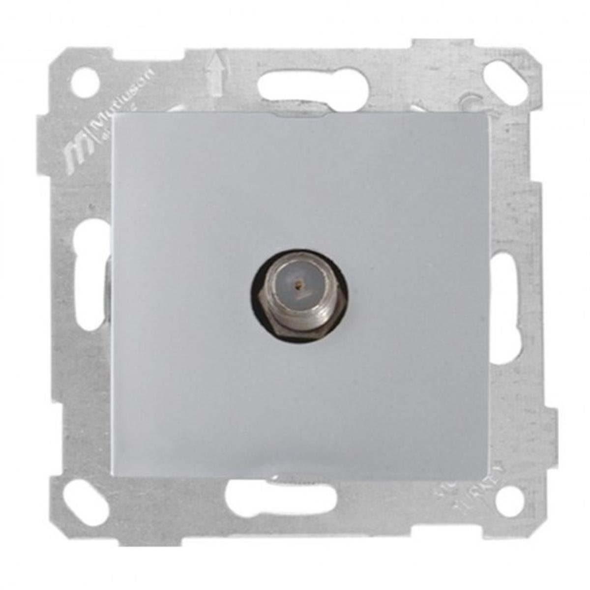 MUTLUSAN RİTA İNOX MEKANİZMA + TUŞ TV PRİZİ F DİŞİ 2200 172 0182