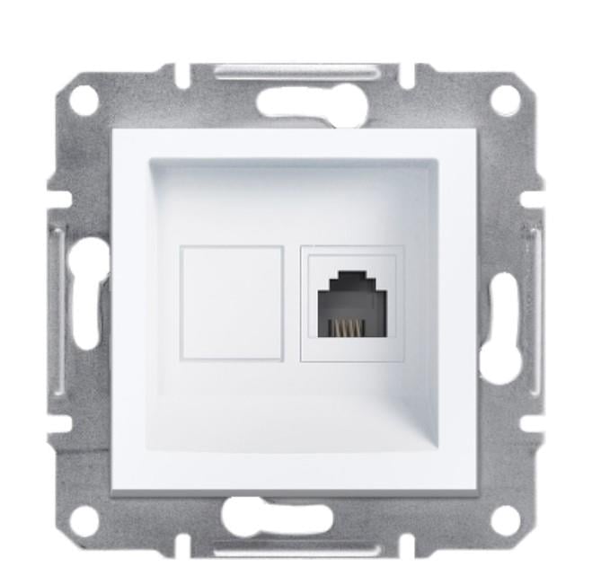 Schneider EPH4170121 Asfora Beyaz Çerçevesiz Rj11 Telefon Prizi