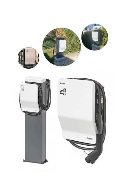 Schneider EVH2S22P0CK EVlink Wallbox 22kW T2 Bağlantılı Kablolu Şarj İstasyonu