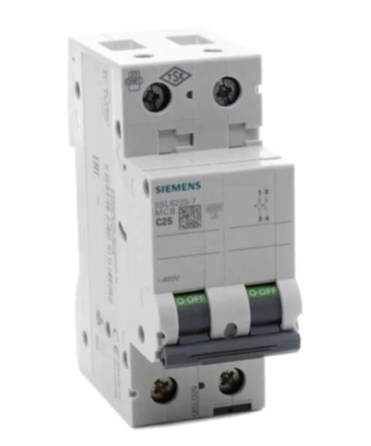 SIEMENS 5SL6225-7 2X25A 6KA 2F C TİPİ OTOMATİK SİGORTA 