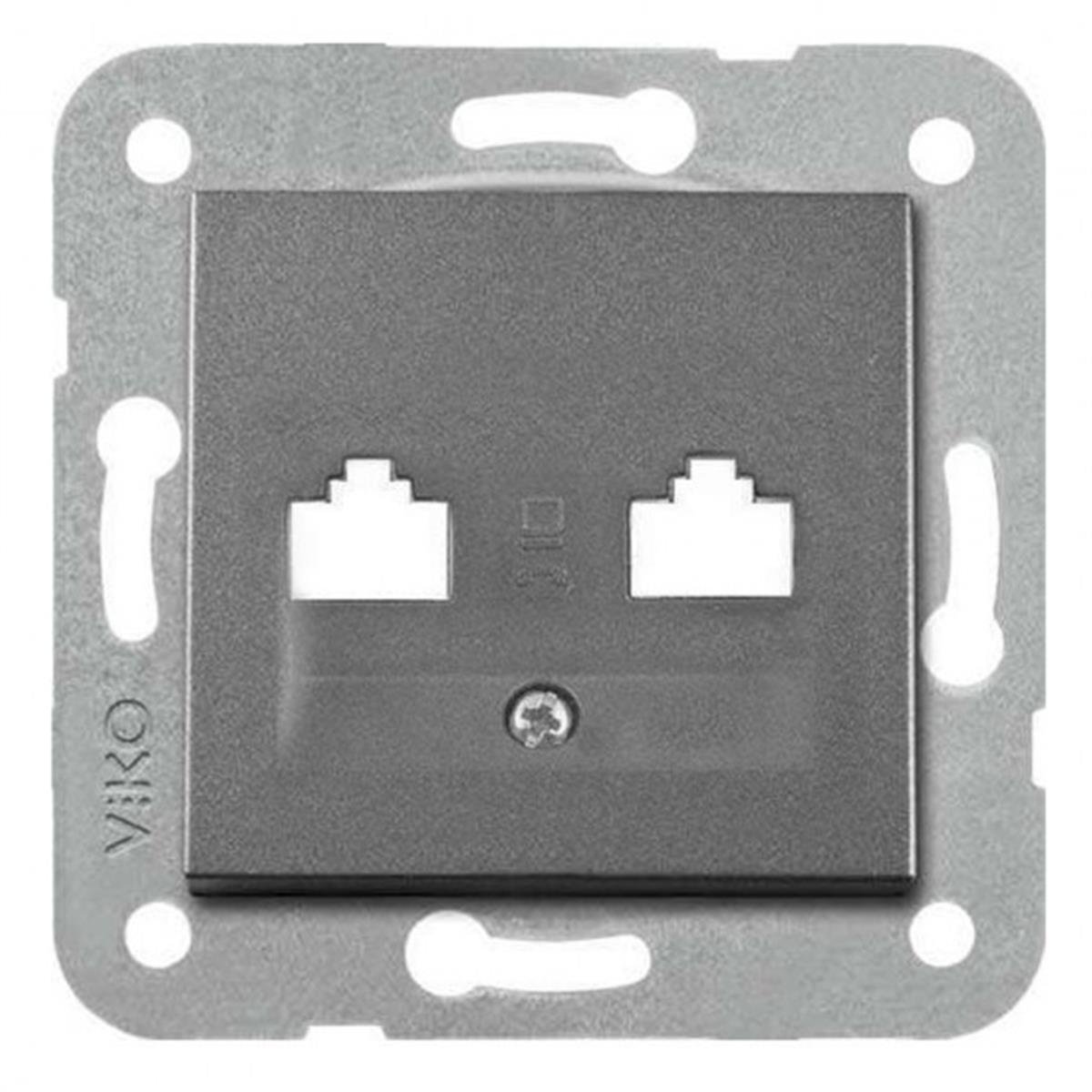 VİKO 92605432 NOVELLA/TRENDA FÜME DATA/NÜMERİS TELEFON PRİZİ KAPAK (MEKANİZMA HARİÇ)