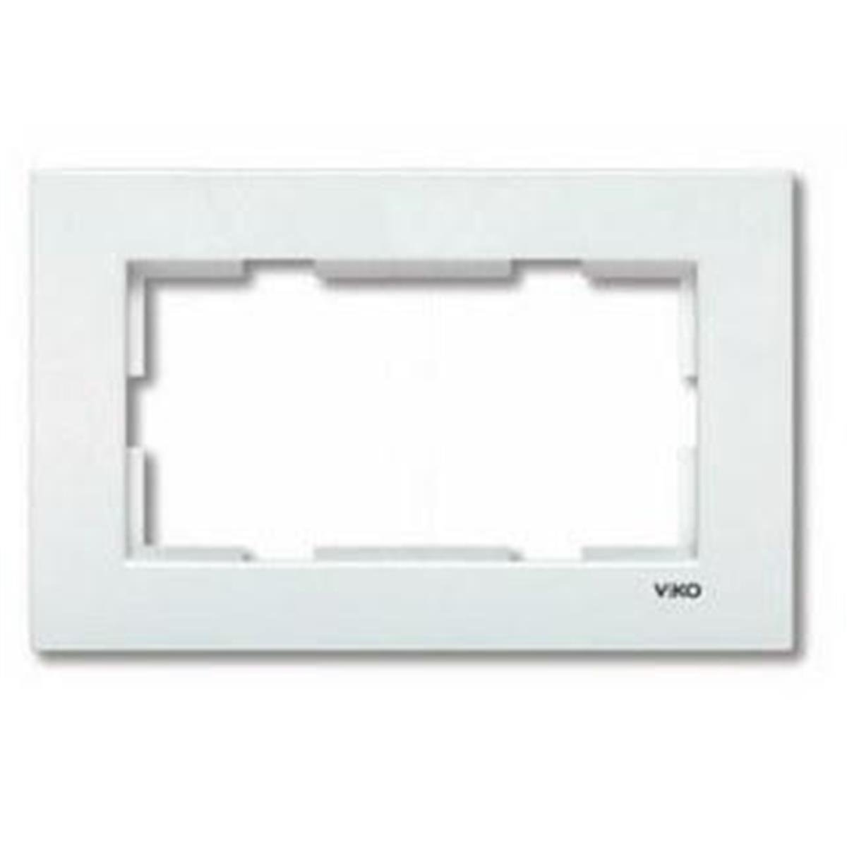 VİKO KARRE İKİLİ SIVA ALTI PRİZ ÇERÇEVE - BEYAZ 90960206