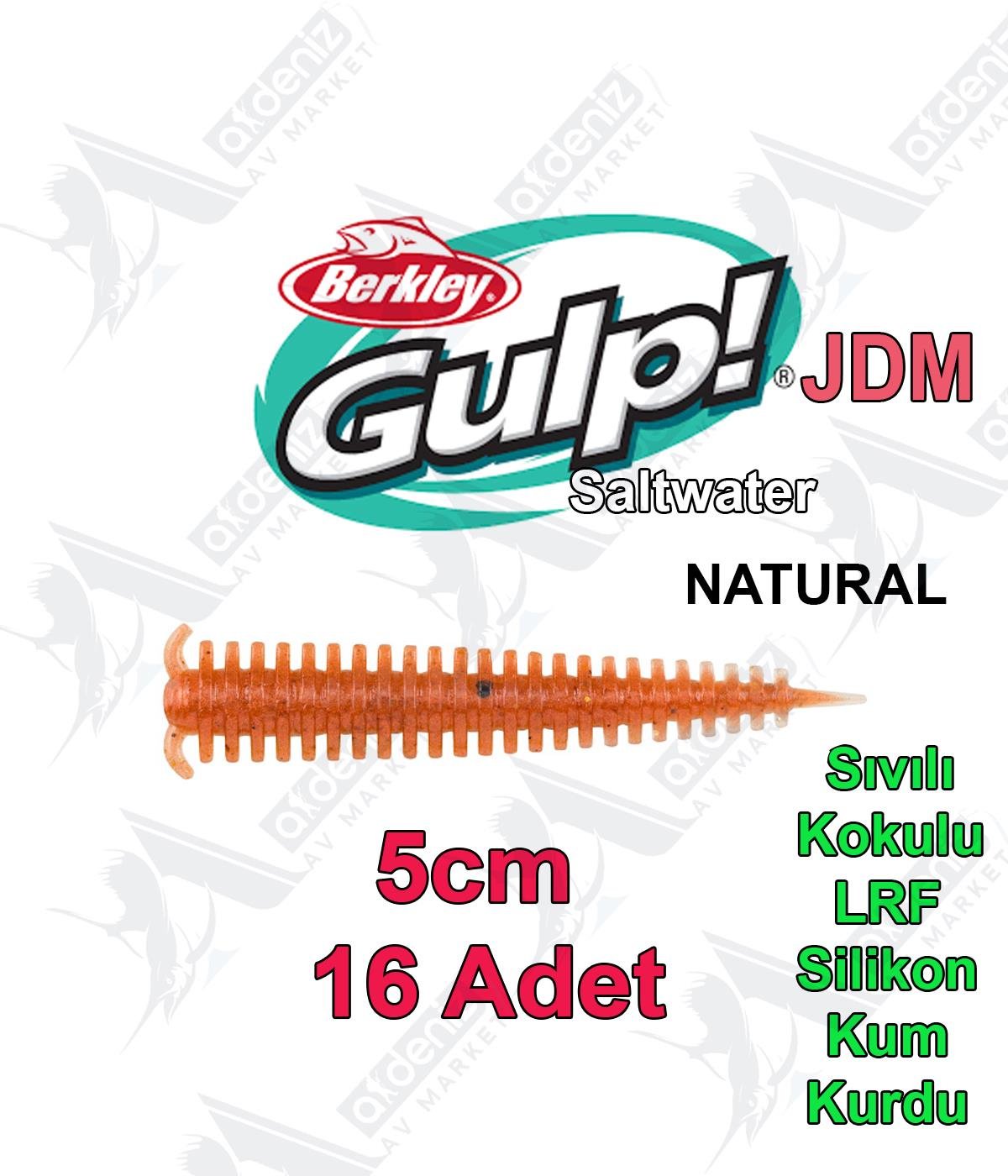 Berkley Gulp Saltwater Sandworm LRF Silikon Kurt 5cm 16'lı Paket #NaturalBERKLEY