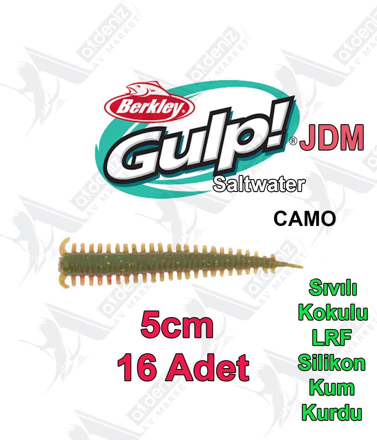 Berkley Gulp Saltwater Sandworm LRF Silikon Kurt 5cm 16'lı Paket #CamoBERKLEY