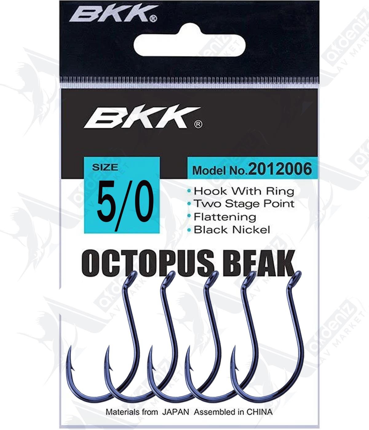 BKK Octopus Beak Olta İğnesi 7'li Paket No:5/0BKK