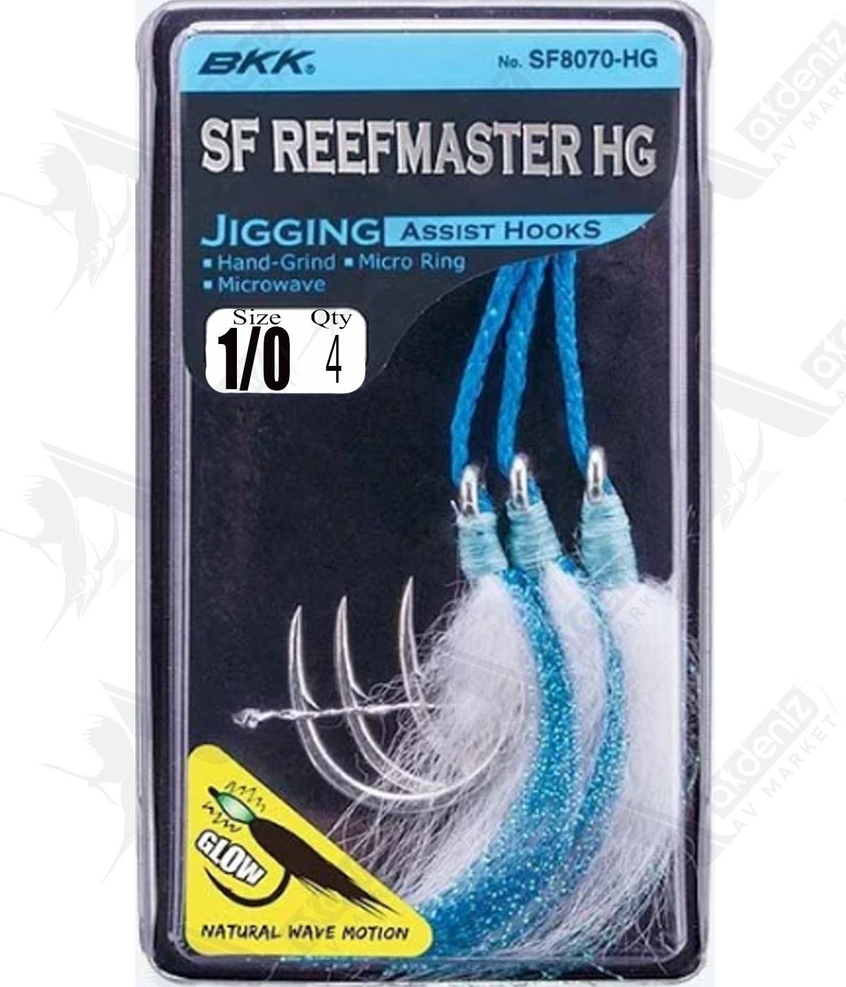 BKK SF Reefmaster HG Single Jig Assist İğne 4'lü Paket No:1/0BKK