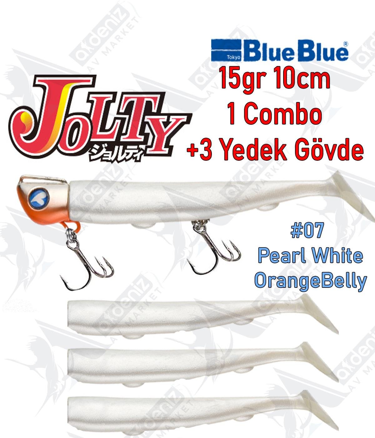 BlueBlue Jolty 15gr 10cm (1 Combo +3 Body) Silikon Yem Color:07BLUEBLUE