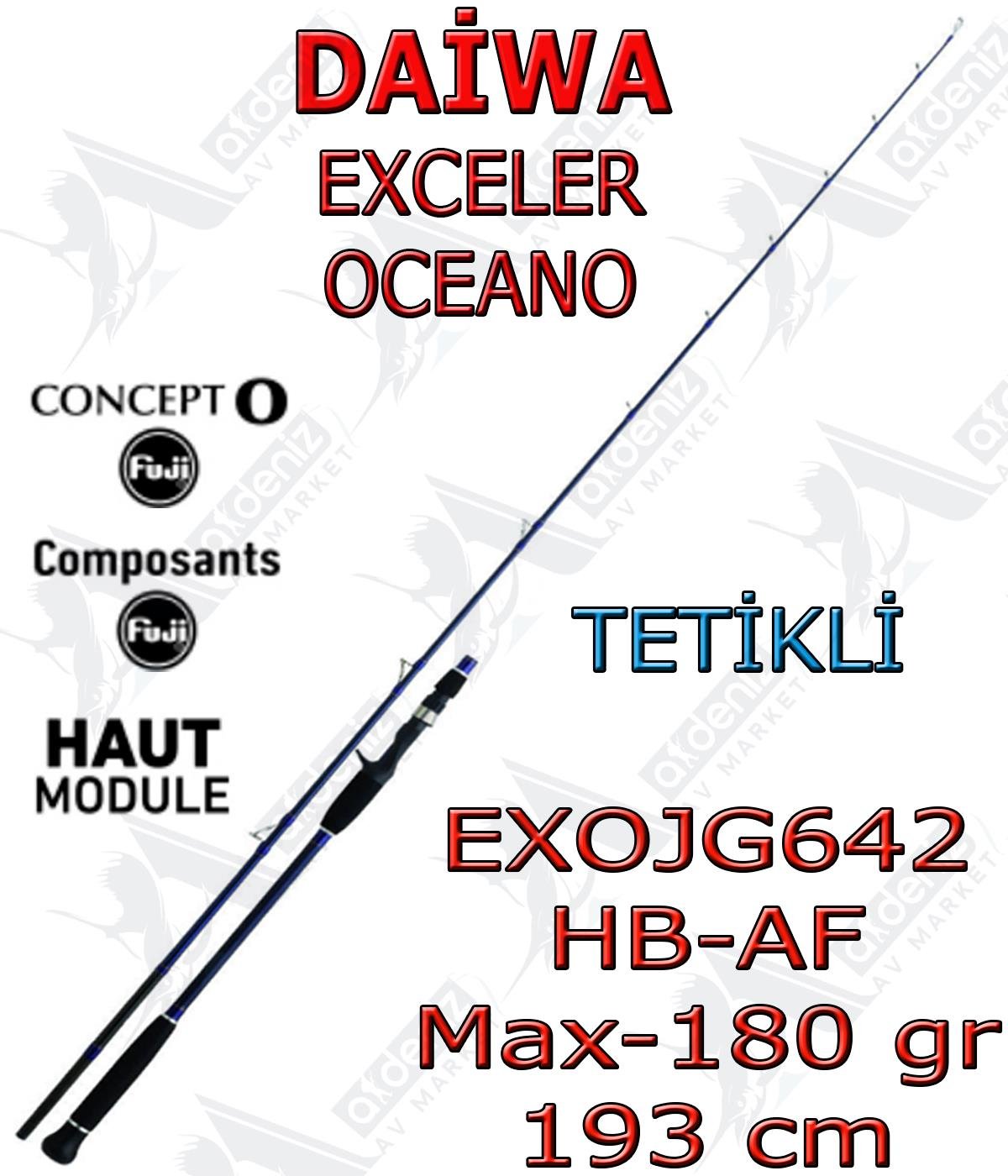 Daiwa Exceler Oceano 193 Cm Max-180Gr Jig&Canlı Yem Kamışı (Tetikli-2 Parça) EXOJG642HBAFDAİWA