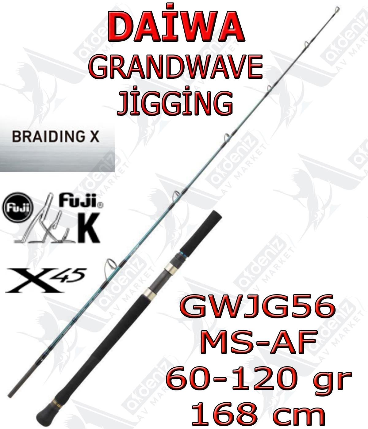 Daiwa Grandwave 1.68m 60-120 gr Light Jigging Kamışı (2 Parça) GWJG56MSAFDAİWA