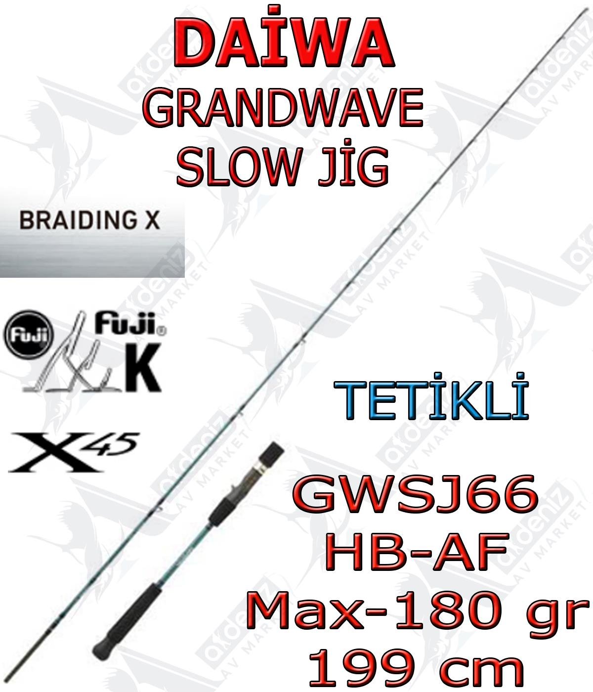 Daiwa Grandwave 1.99m Max-180 gr Slow Jigging Kamışı (2 Parça-Tetikli) GWSJ66HBAFDAİWA