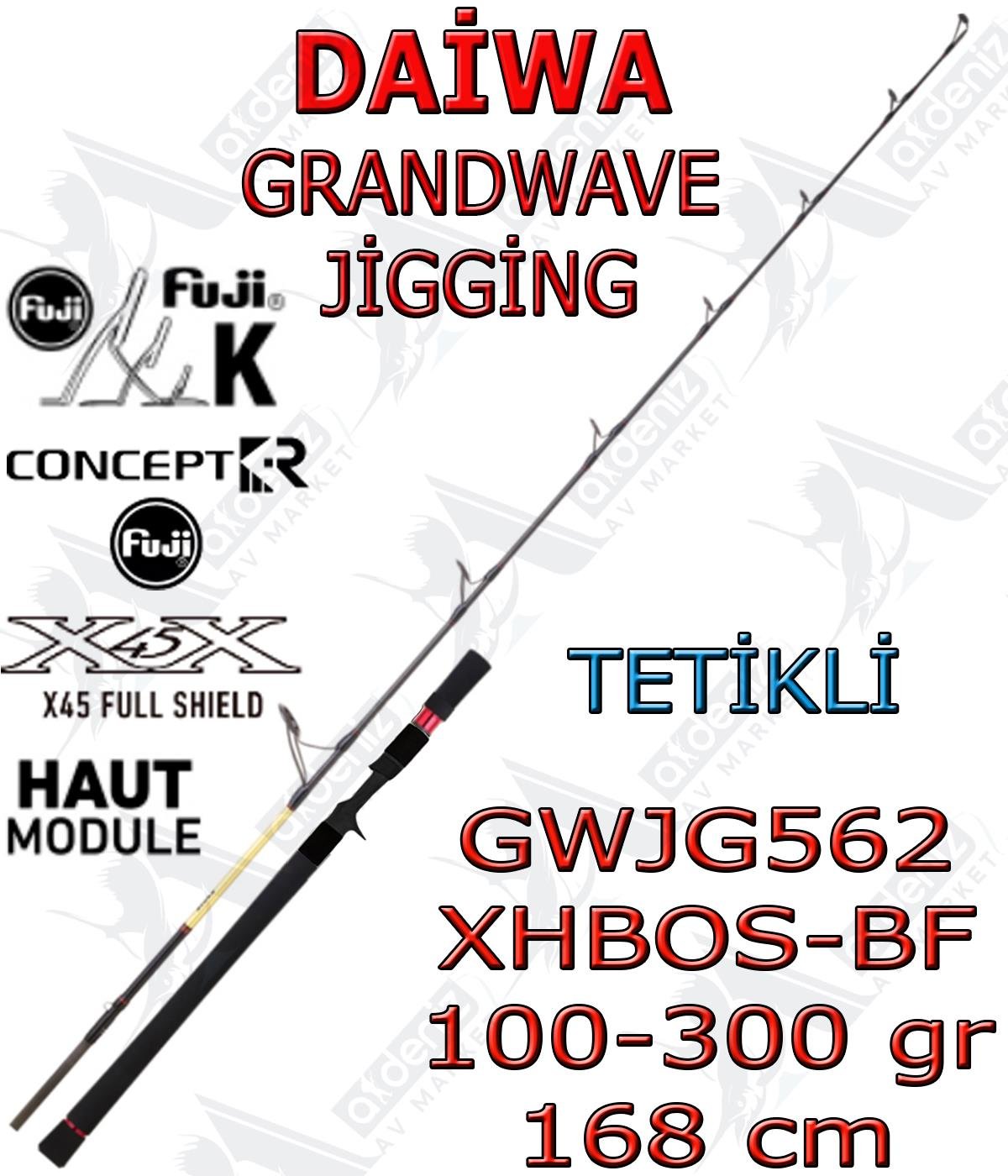Daiwa Grandwave 1.68m 100-300 gr Jigging Kamışı (2 Parça-Tetikli) GWJG562XHBOSBFDAİWA