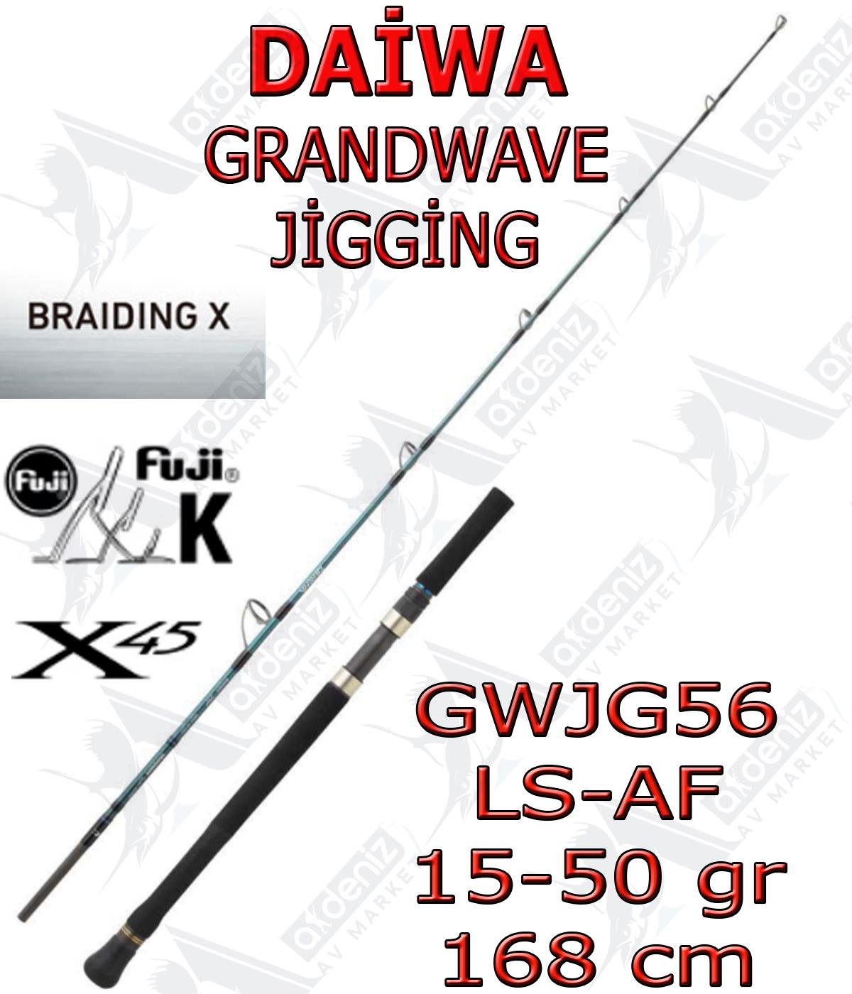 Daiwa Grandwave 1.68m 15-50 gr Light Jigging Kamışı (2 Parça) GWJG56LSAFDAİWA
