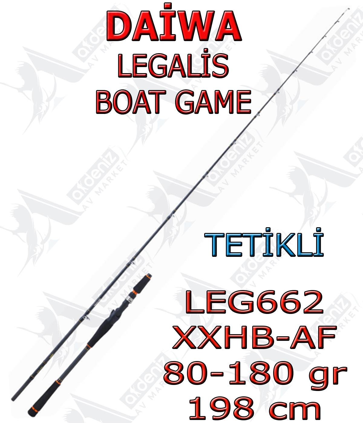 Daiwa Legalis Boat Game 1.98 Mt 80-180Gr Bot Kamışı (Saptan 2 Parça-Tetikli) LEG662XXHBAFDAİWA