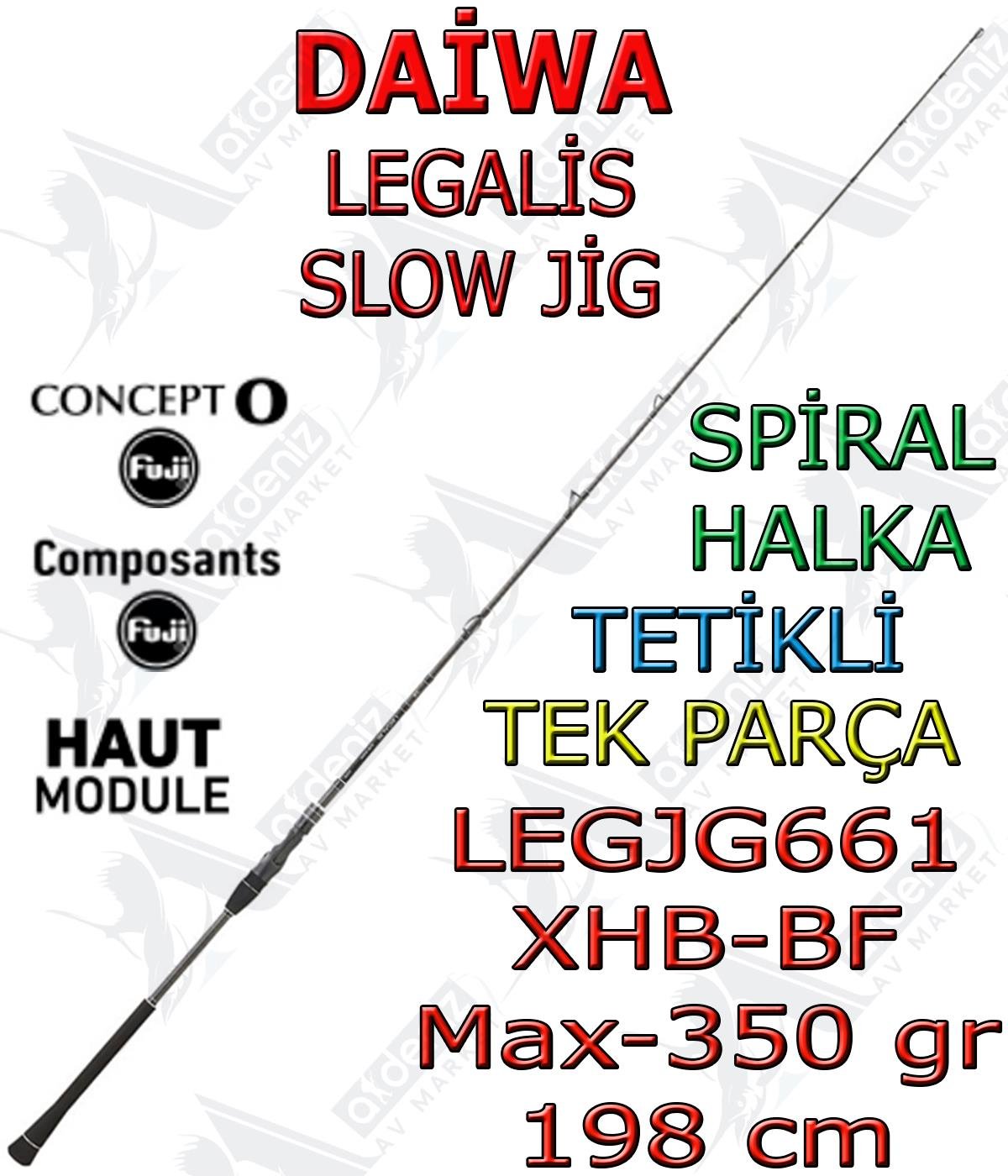 Daiwa Legalis O BF JG 1.98 Mt Max-350Gr Slow Jig Kamışı (Tek Parça-Tetikli) LEGJG661XHBBFDAİWA